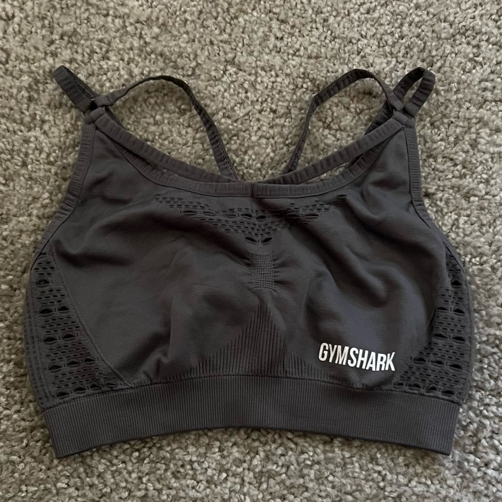 Gymshark Ruched Sports Bra in Grey - Small